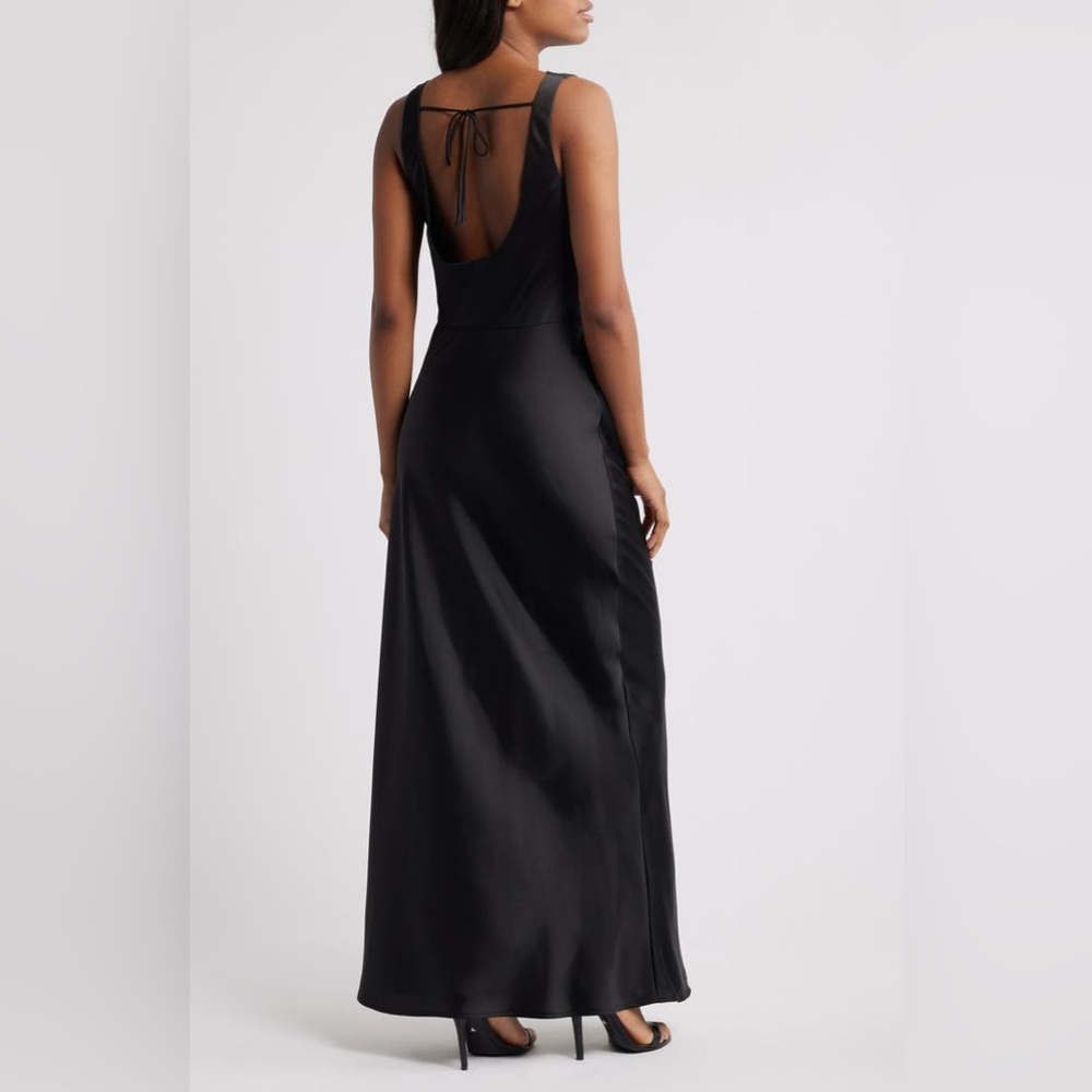 Wayf Lea Cowl Neck Satin Gown NWT Size 8